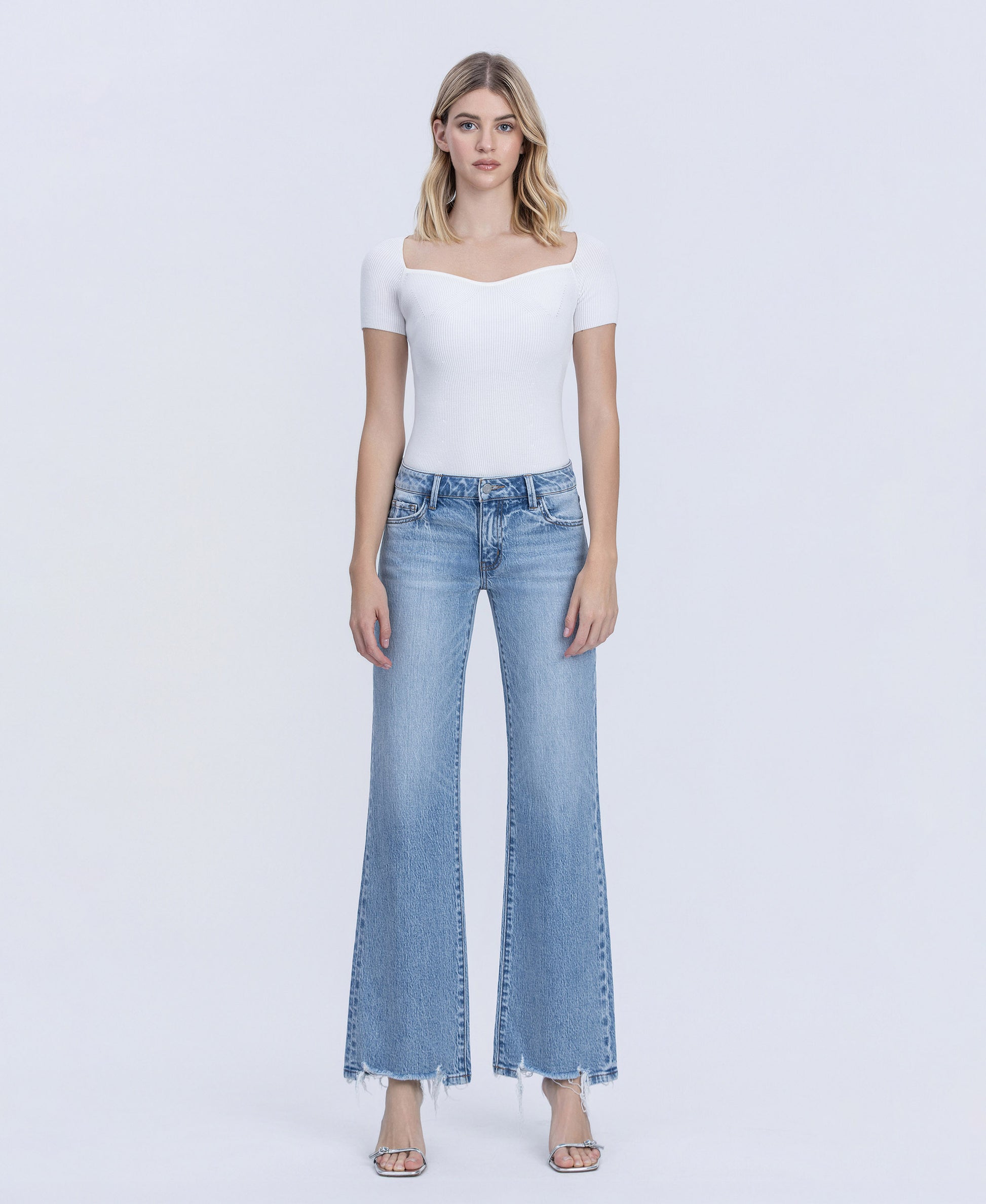 Front product images of Charmed - Low Rise Vintage Flare Jeans