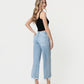 Back product images of Charming - Mid Rise Raw Distressed Hem Wide Leg Jeans