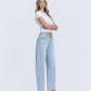 Right 45 degrees product image of Godlike - High Rise Seam Detail Crop Barrel Jeans