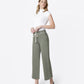 Left 45 degrees product image of Sea Spray - High Rise Drawstring Crop Wide Leg Jeans