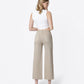 Back product images of Taupe - High Rise Drawstring Crop Wide Leg Jeans