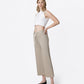 Left 45 degrees product image of Taupe - High Rise Drawstring Crop Wide Leg Jeans