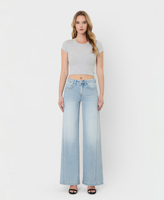 Front product images of Great Rapids - High Rise Side Panel Wide Leg Jeans