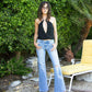 editorial image of Idolize - Low Rise Distressed Easy Flare Jeans