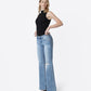 Left 45 degrees product image of Idolize - Low Rise Distressed Easy Flare Jeans