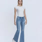 Right 45 degrees product image of Idolize - Low Rise Distressed Easy Flare Jeans