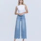 Front product images of Idyllic - High Rise Side Panel Crop Wide Leg Jeans