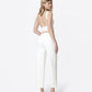 Back product images of Optic White - High Rise Cuffed Slim Wide Leg Jeans