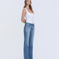 Right 45 degrees product image of Innovative - Mid Rise Full Length Straight Jeans