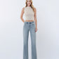 Front product images of Insightful - High Rise Raw Hem Slim Wide Leg Tinted Jeans
