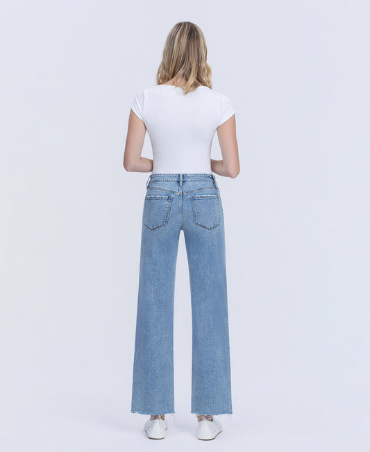 Back product images of Joyous - Low Rise Distressed Slim Wide Leg Jeans