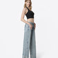Right 45 degrees product image of Handier - High Rise Full Length Cuffed Wide Leg Tinted Jeans