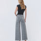 Back product images of Grey Leopard - High Rise Animal Print Crop Wide Leg Jeans