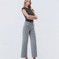Right 45 degrees product image of Grey Leopard - High Rise Animal Print Crop Wide Leg Jeans