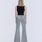 Back product images of Grey Leopard - Mid Rise Full Length Vintage Flare Jeans