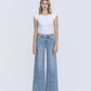 Front product images of Floral - High Rise Floral Print Wide Leg Jeans