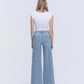Back product images of Floral - High Rise Floral Print Wide Leg Jeans