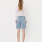 Back product images of Outperform - Mid Rise Raw Hem Denim Jorts