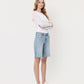 Right 45 degrees product image of Outperform - Mid Rise Raw Hem Denim Jorts