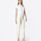 Right 45 degrees product image of Natural - High Rise Patch Pocket Slim Wide Leg Jeans