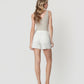 Back product images of Optic White - High Rise Utility Pocket Waist Tie Midi Shorts