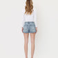 Back product images of Satiate - High Rise Waist Tie Denim Shorts