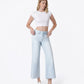 Right 45 degrees product image of Gainfully - High Rise Clean Cut Raw Hem Wide Flare Jeans