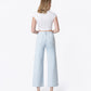 Back product images of Gainfully - High Rise Clean Cut Raw Hem Wide Flare Jeans