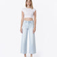 Front product images of Gainfully - High Rise Clean Cut Raw Hem Wide Flare Jeans