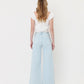 Back product images of Gainfully - High Rise Clean Cut Raw Hem Wide Flare Jeans