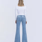 Back product images of Mirage - Low Rise Distressed Hem Easy Flare Jeans