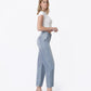 Right side product images of Stripe - High Rise Button Up Fly Striped Barrel Jeans