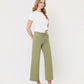 Right 45 degrees product image of Eucalyptus - High Rise Drawstring Crop Wide Leg Jeans