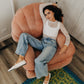 editorial image of Fun Day - High Rise Full Length Tinted Wide Leg Jeans