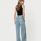 Back product images of Fun Day - High Rise Full Length Tinted Wide Leg Jeans