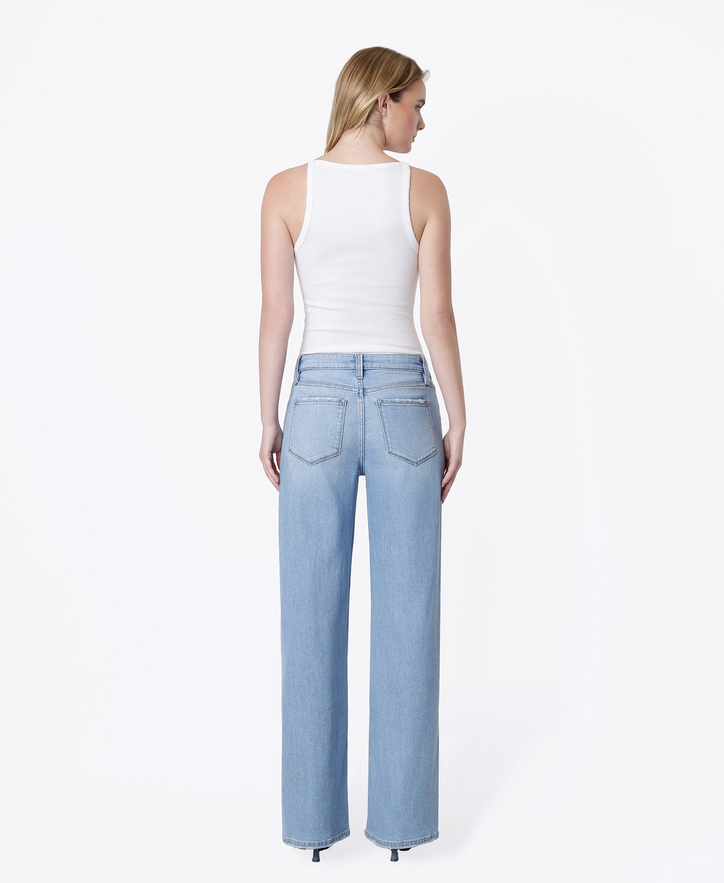 Back product images of Energetic - Mid Rise Full Length Wide Leg Jeans