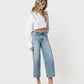 Right 45 degrees product image of Focused - Low Rise Tinted Crop Wide Leg Jeans