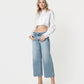 Left 45 degrees product image of Focused - Low Rise Tinted Crop Wide Leg Jeans