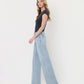 Left side product images of Comet - High Rise Trouser Fold Creased Wide Leg Jeans