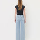 Back product images of Comet - High Rise Trouser Fold Creased Wide Leg Jeans
