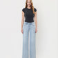 Front product images of Comet - High Rise Trouser Fold Creased Wide Leg Jeans