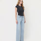 Right 45 degrees product image of Comet - High Rise Trouser Fold Creased Wide Leg Jeans