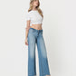 Right 45 degrees product image of Insightful - Low Rise Tinted Wide Flare Jeans