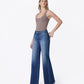 Left 45 degrees product image of Promising - High Rise Raw Hem Vintage Flare Jeans