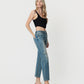 Right 45 degrees product image of Apollo - Mid Rise Tinted Ankle Straight Jeans