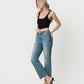 Left 45 degrees product image of Apollo - Mid Rise Tinted Ankle Straight Jeans