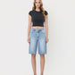 Front product images of Conciliate - Super High Rise Side Seam Denim Jorts