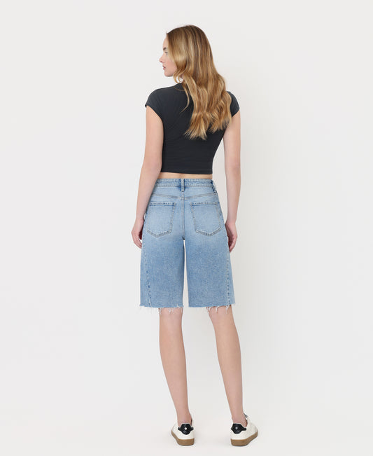 Back product images of Conciliate - Super High Rise Side Seam Denim Jorts