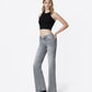 Left 45 degrees product image of Grey - Mid Rise Full Length Vintage Flare Jeans