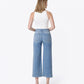 Back product images of On The Blue - Super High Rise Seam Detail Self Strap Crop Wide Leg Jeans